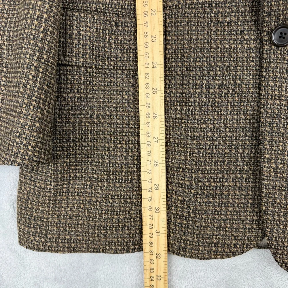 Tallia Uomo Men’s Blazer Brown Tweed Barleycorn Sport Coat Size 44R